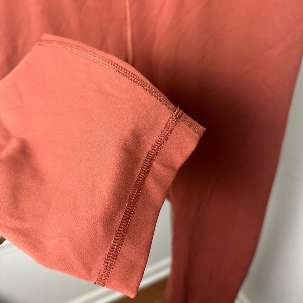Lululemon Wunder Under Crop (High-Rise) Full-On Luxtreme 21" Brick Rose size 14 - Picture 7 of 8